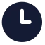 Clock 3 icon with solid standard style