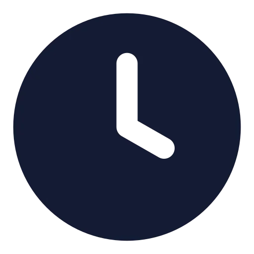 Clock 4 Icon in Solid Rounded style
