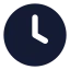 Clock 4 icon with solid rounded style