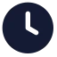 Clock 4 icon with solid standard style