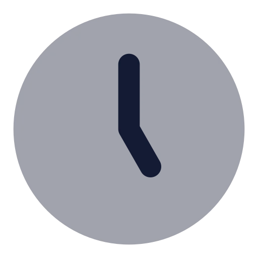 Clock 5 Icon in Bulk Rounded style
