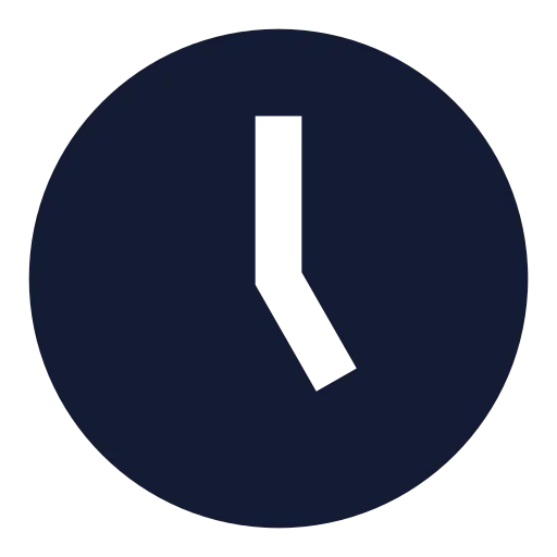 Clock 5 Icon in Solid Sharp style