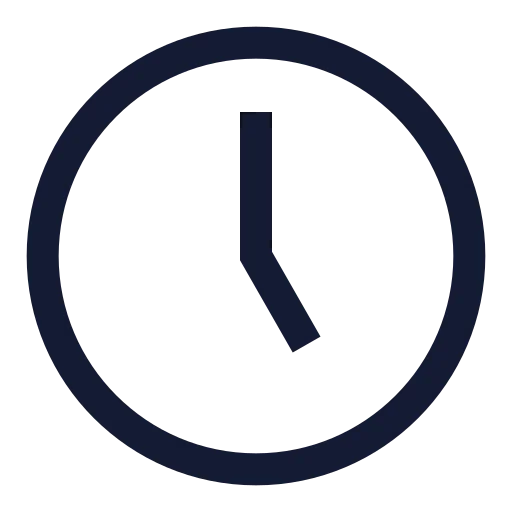 Clock 5 Icon in Stroke Sharp style