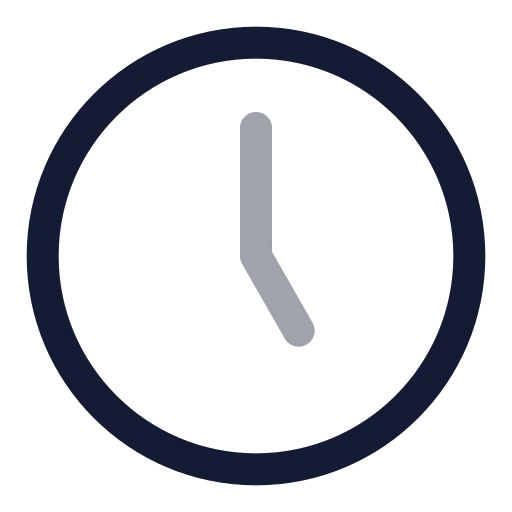 Clock 5 Icon in Twotone Rounded style
