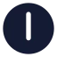 Clock 6 icon with solid rounded style
