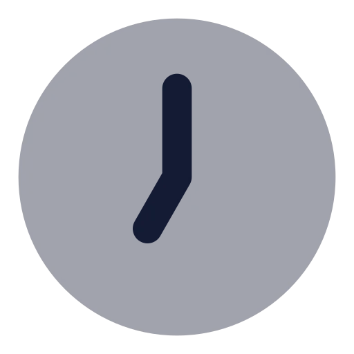 Clock 7 Icon in Bulk Rounded style