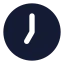 Clock 7 icon with solid rounded style