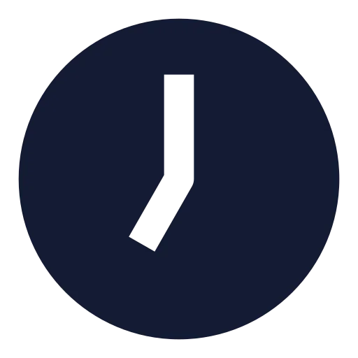 Clock 7 Icon in Solid Sharp style