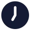 Clock 7 icon with solid standard style