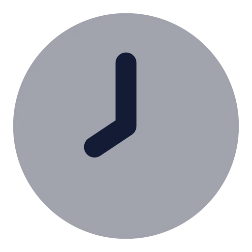 Clock 8 Icon in Bulk Rounded style