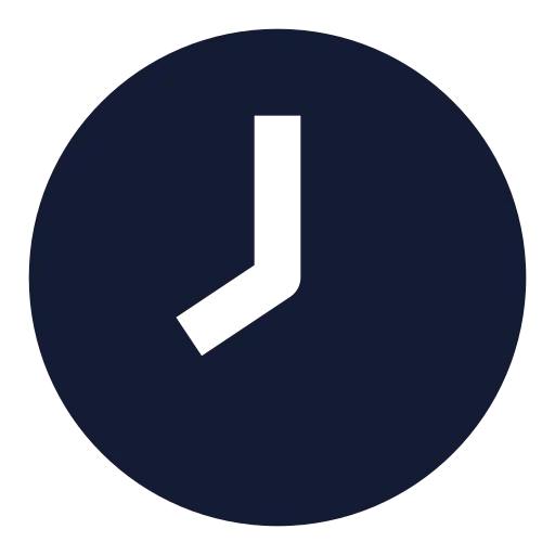 Clock 8 Icon in Solid Sharp style