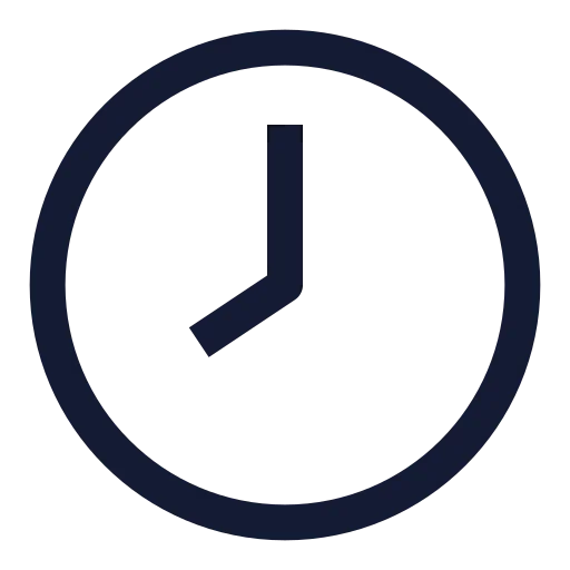 Clock 8 Icon in Stroke Sharp style
