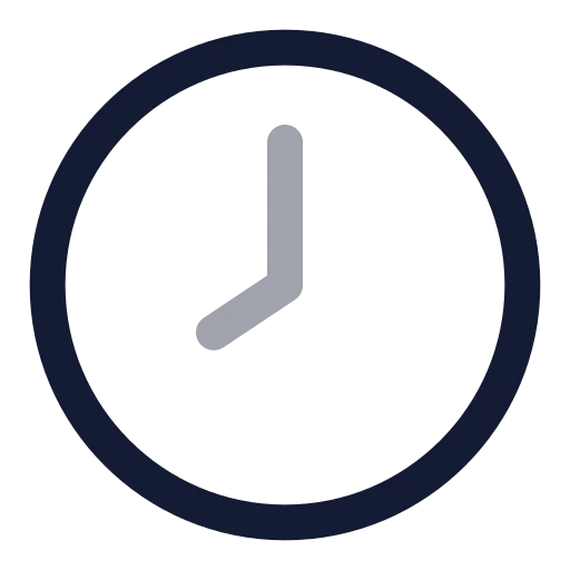 Clock 8 Icon in Twotone Rounded style