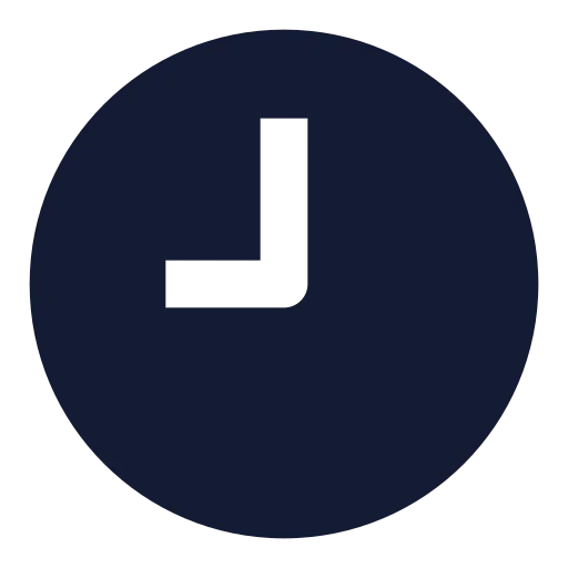 Clock 9 Icon in Solid Sharp style