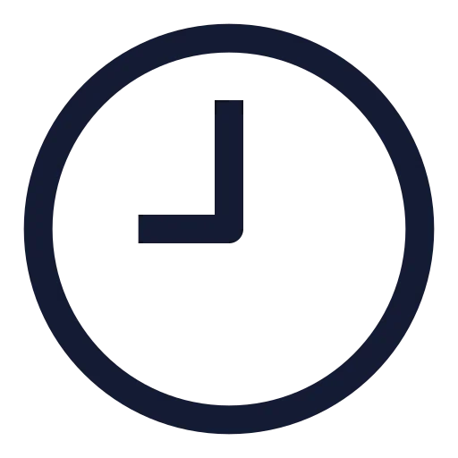 Clock 9 Icon in Stroke Sharp style