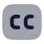 Closedcaption icon with bulk rounded style