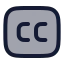 Closedcaption icon with duotone rounded style