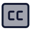Closedcaption icon with duotone standard style