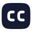 Closedcaption icon with solid rounded style