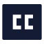 Closedcaption icon with solid sharp style