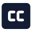 Closedcaption icon with solid standard style