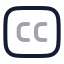 Closedcaption icon with twotone rounded style