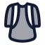 Clothes icon with duotone rounded style