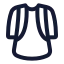 Clothes icon with stroke rounded style