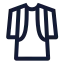 Clothes icon with stroke sharp style