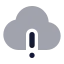 Cloudalert icon with bulk rounded style