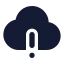 Cloudalert icon with solid rounded style