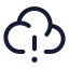Cloudalert icon with stroke rounded style