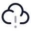 Cloudalert icon with twotone rounded style