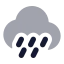 Cloudangledrain icon with bulk rounded style