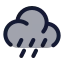Cloudangledrain icon with duotone standard style