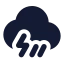 Cloudangledrainzap icon with solid standard style