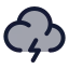Cloudangledzap icon with duotone standard style