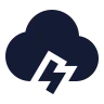 Cloud Angled Zap icon preview