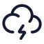Cloudangledzap icon with stroke rounded style