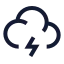 Cloudangledzap icon with stroke sharp style