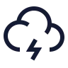 Cloud Angled Zap icon preview
