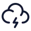 Cloudangledzap icon with stroke standard style
