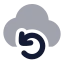 Cloudbackup icon with bulk rounded style