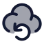 Cloudbackup icon with duotone rounded style