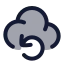 Cloudbackup icon with duotone rounded style