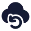 Cloudbackup icon with solid rounded style