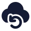 Cloudbackup icon with solid rounded style