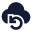 Cloudbackup icon with solid sharp style
