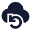 Cloudbackup icon with solid sharp style