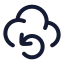 Cloudbackup icon with stroke rounded style